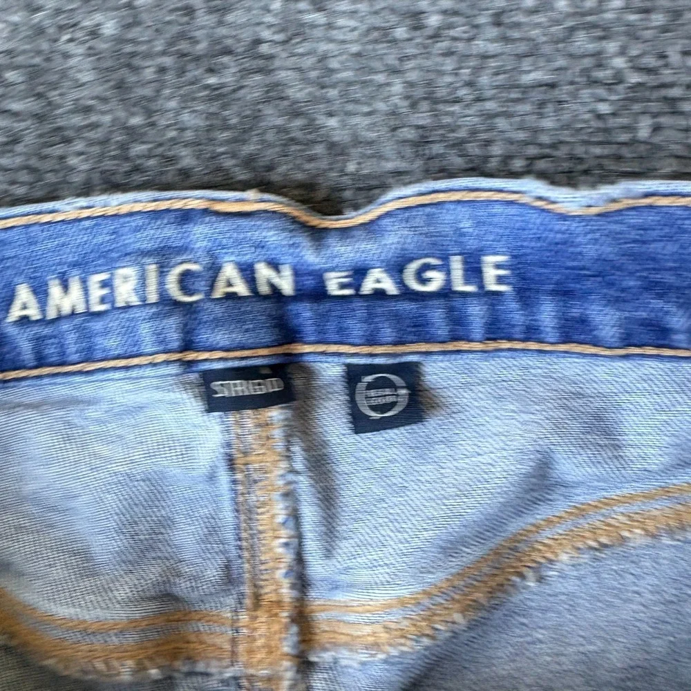 American Eagle Outfitters Strigid Jeans Women 29x29 Blue Denim Cotton Distressed - Picture 8 of 13